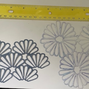 Plantillas florales, plantillas de impresión de Gel, plantillas para pasteles, plantillas para galletas, diario basura, plantillas Gelli, plantilla para arcilla, plantillas artísticas para hacer tarjetas