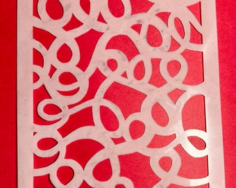 Loop Stencil abstract stencil background stencil fodder stencil junk journal stencil gelliplate stencil gelli stencil
