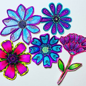 Flower Stencil Set #3 Fodder Stencil Set Flower stencils Collage Stencils Cookie Stencils Junk Journal Stencils Scrapbooking Stencils