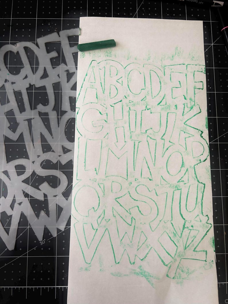 ABC Stencil Alphabet Stencil Letting Stencil Capital Letters Gel Press ...