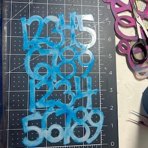 123 Stencil Numeri Stencil Numerazione Sfondo Numero Stencil Stencil Diario Spazzatura Stencil Carta Verniciata Piastra Gel Gel Press