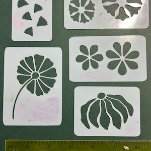Wildblumen Schablonen Set #2 Papier Schablonen Scrapbooking Scrapbooking Scrapbooking Scrapbooking Scrapbooking Journal Schablonen Malvorlage