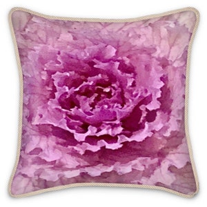 シルクハンドメイド 12"x12" 枕 花柄モチーフ - シャンティリー
