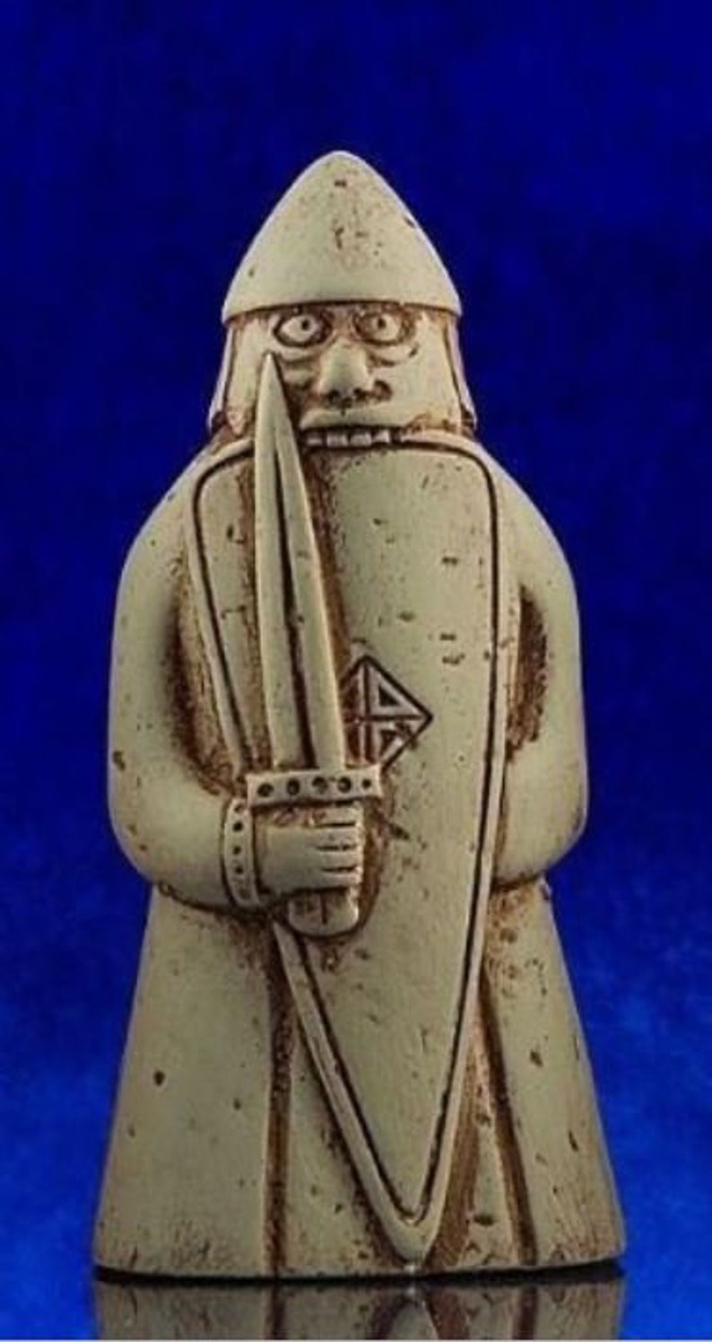 RARE Berserker Isle of Lewis Chessmen Chess Piece | Etsy