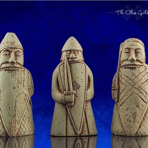 RARE Berserker Trio, Isle of Lewis Chessmen, Chess Piece