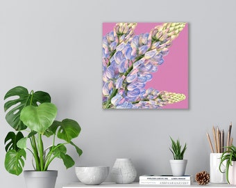 Botanical Wall Art | Wild Lupine | Gallery Wrap Canvas