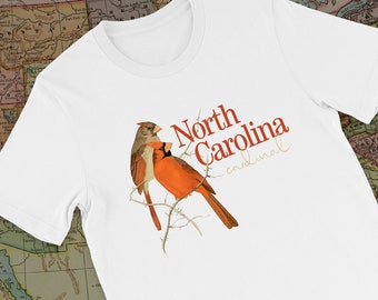 North Carolina Shirt | North Carolina State Gifts | Red Cardinal Gifts | State Pride Shirt