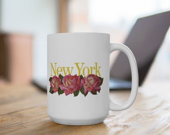 New York Coffee Big Mug | New York State Gifts | New York Rose Gifts