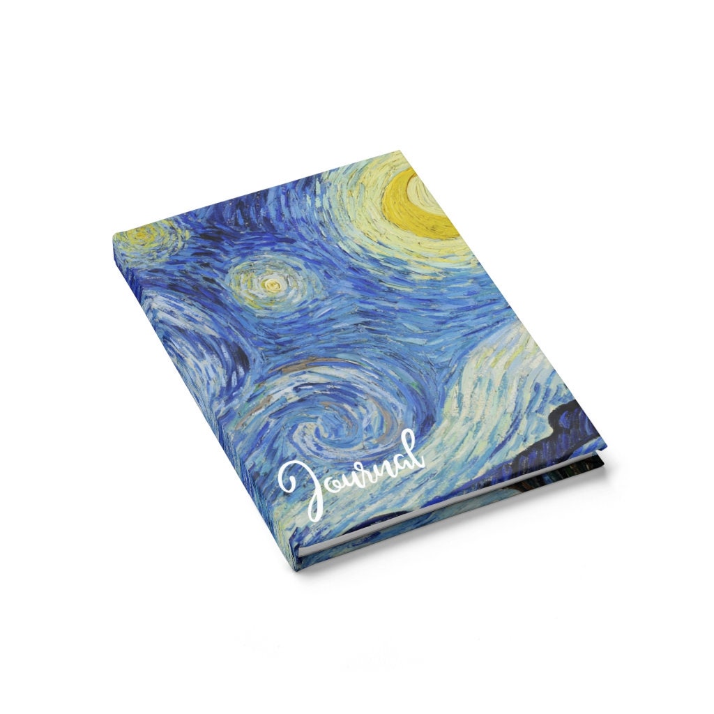 The Starry Night, Sketchbook, Hardcover Journal, Vintage Painting