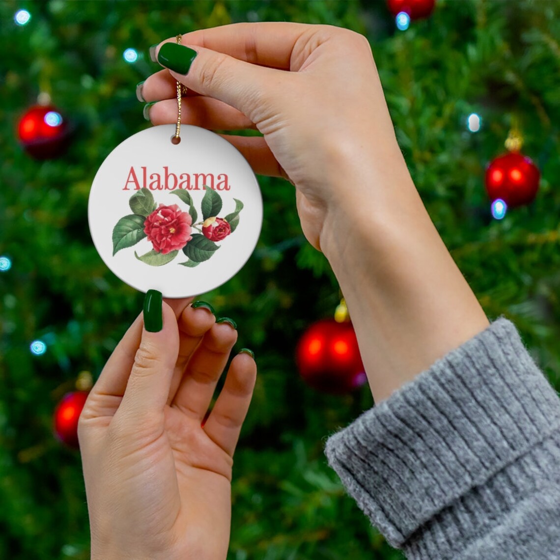 2023 christmas ornaments alabama state gifts camellia etsy