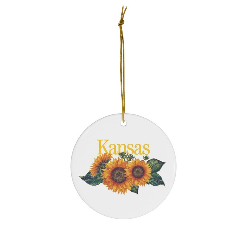 2023 Christmas Ornaments Kansas State Gifts Sunflower Gifts Kansas State Holiday Decorations image 2