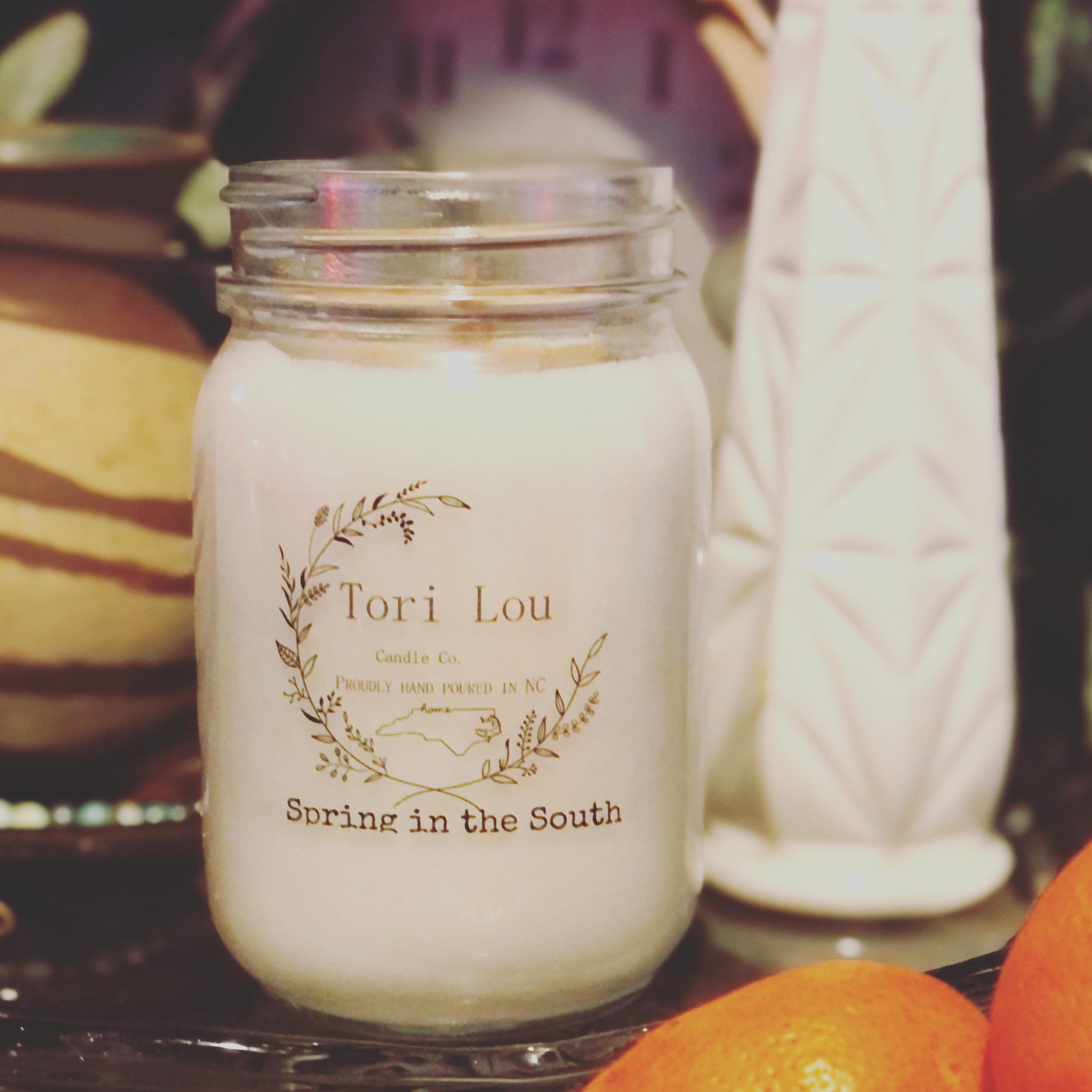 Garden Herb Candles Minimalist Organic Candle Fresh & Dried Etsy