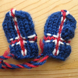 Isländische Flagge Ornament Handschuhe - bitte sehen Sie den Rest meiner Angebote für andere nordische Flagge Mini Handschuhe
