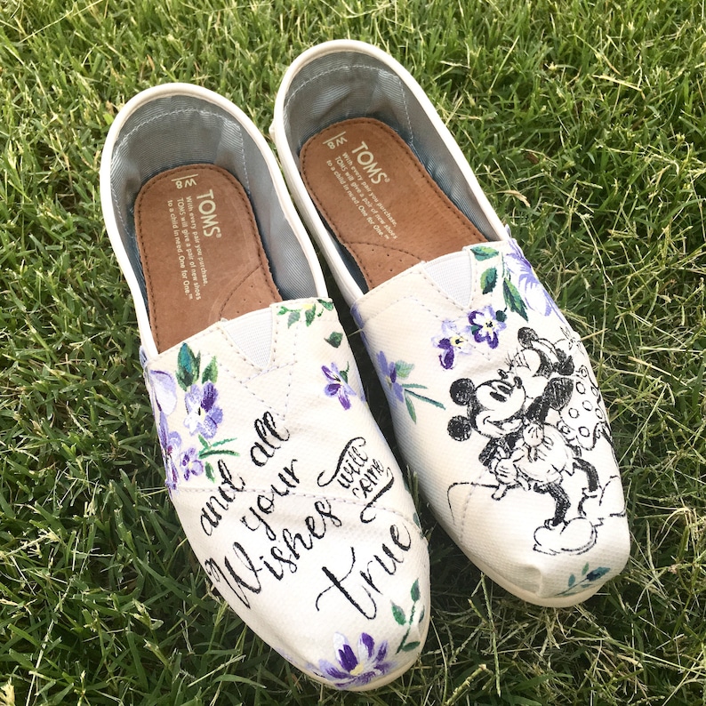 Mickey And Minnie Mouse Purple Wedding Disney Wedding Shoes Etsy