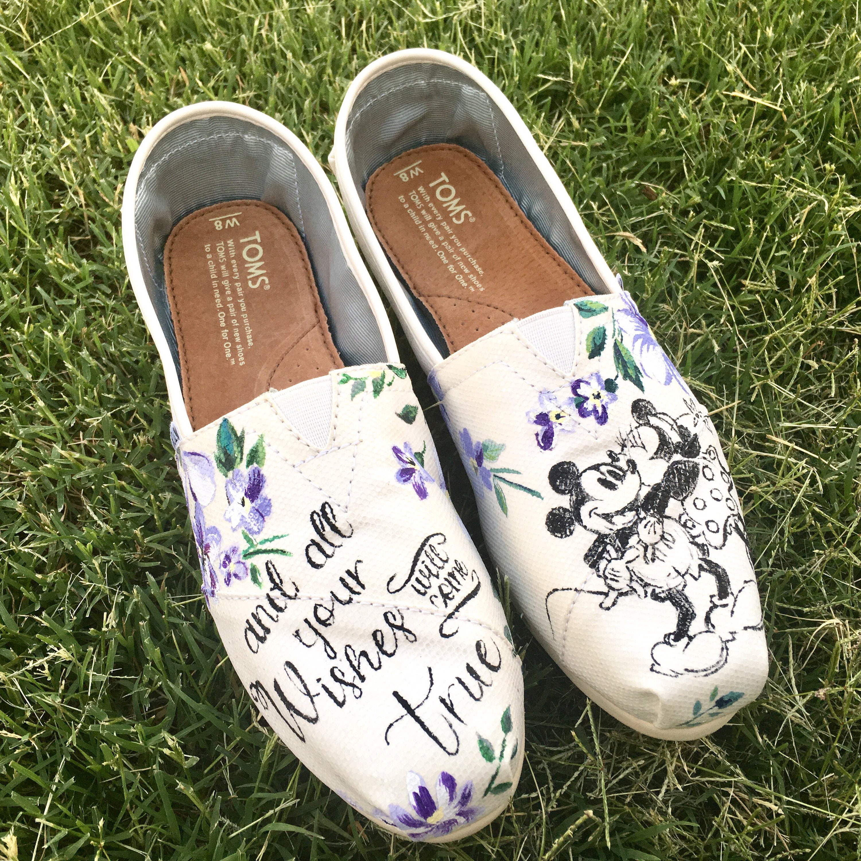 Mickey And Minnie Mouse Purple Wedding Disney Wedding Shoes Etsy