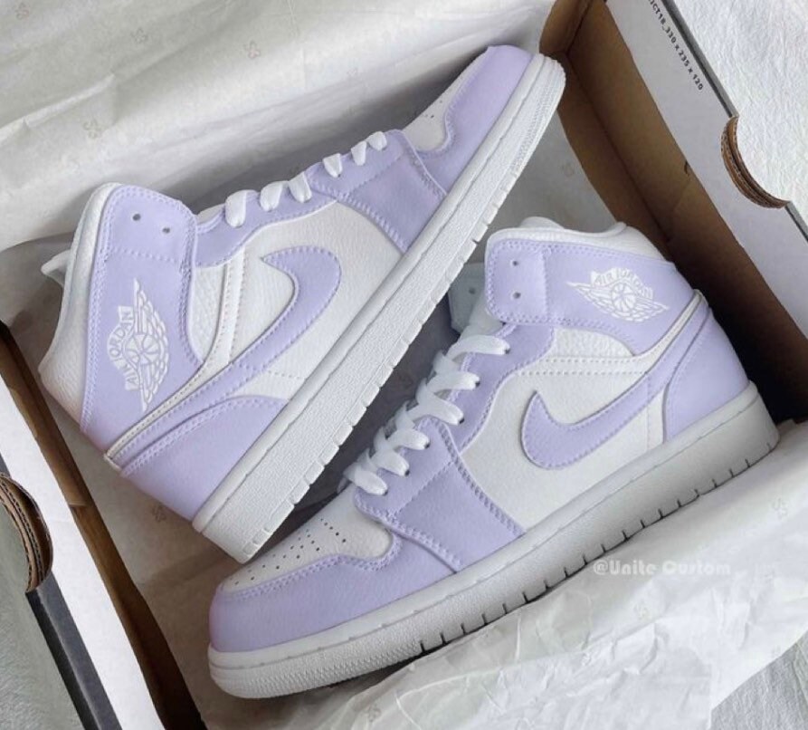 Zapatillas Para Niños Air Jordan 1 Retro High 100% Importadas 50% De  Descuento, Morado