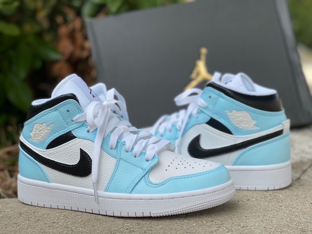 womens baby blue jordans
