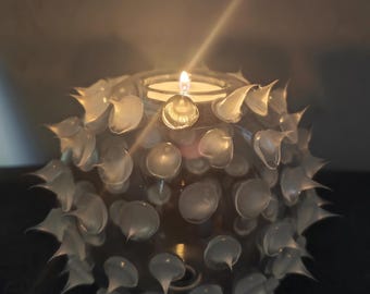 Le Nur 1 Tea light glass and silicone sphere.