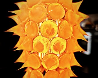 Edison old school Silicone spikes mood light. Dimmable charcoal Filament light bulb. handmade by Yuval Dor