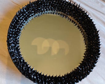 Marah - One of a kind decorative Silicone covered wall mounted mirror by Yuval Dor