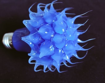 Etsy Exclusive! Blue UBO led light. Silicon drops light bulb. Hand made original design since 1998
