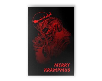 Krampus Holiday Postcards, Alternative Christmas Greeting Cards, Set of 10