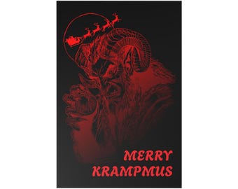Krampus Postcards - Festive Holiday Greeting Cards, Set of 7