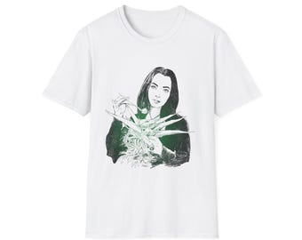 Morticia Addams-T-shirt, uniseks softstyle-T-shirt