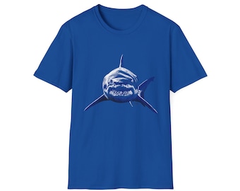 Great White Shark T-Shirt, Jason Spyda Adams Art, Softstyle Tee