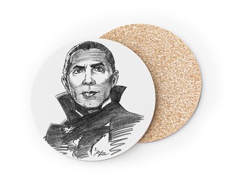 Count Dracula Coaster | Gothic Horror Home Decor, Jason Spyda Adams Art