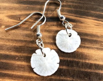 Real Sand Dollar Earrings Ocean Lover Birthday gift for Girl Friend, Mermaid Cosplay under the sea Earrings