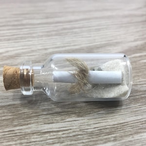 Personalized Message ina Bottle, Custom Beach filled Glass vial, Gulf of Mexico Beach Trinket