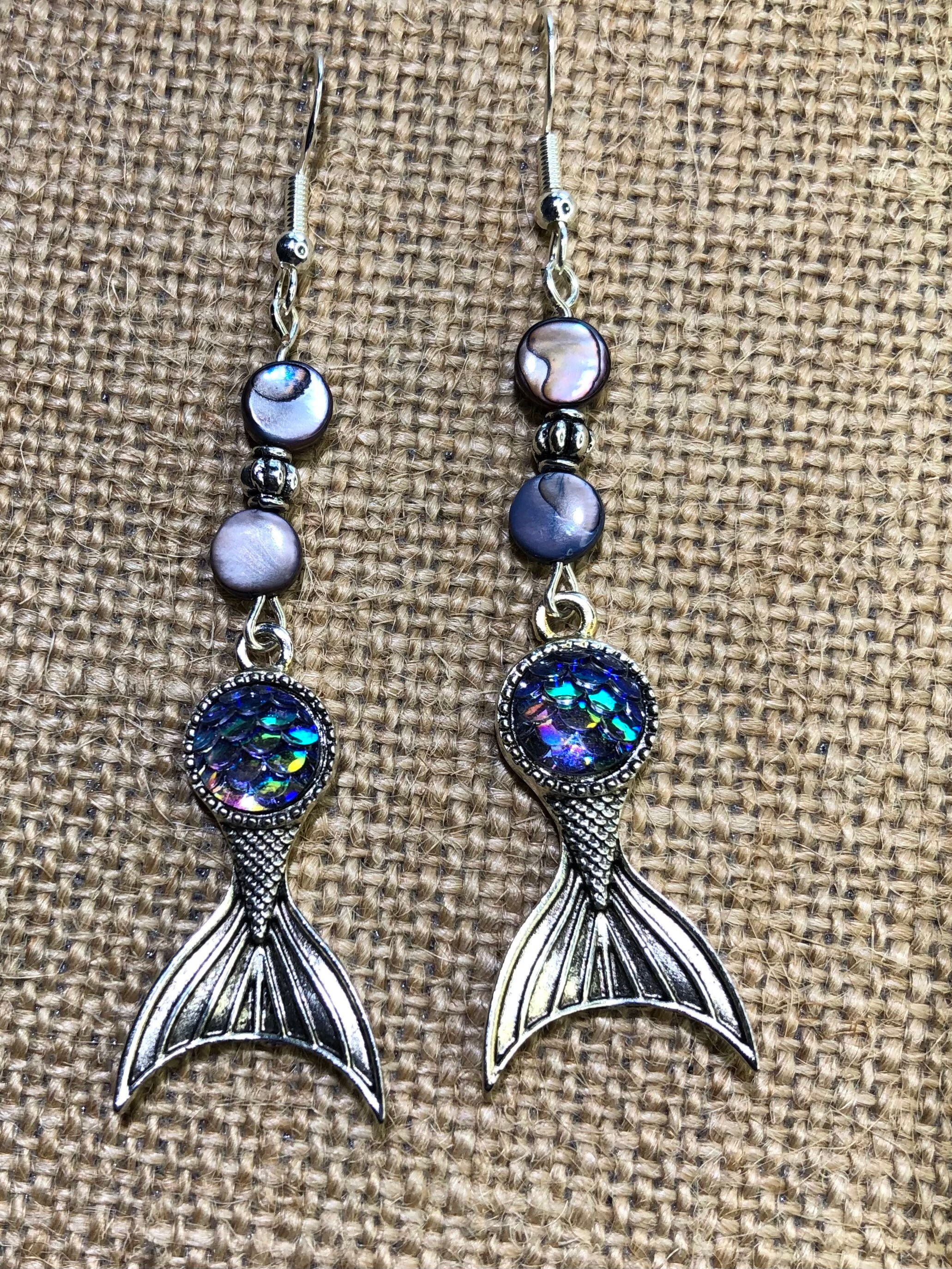 ONEFINITY Orecchini A Sirena In Argento 925, Forma Di Luna Con Zircone Blu, Per Donna E Ragazza, Con Confezione Regalo