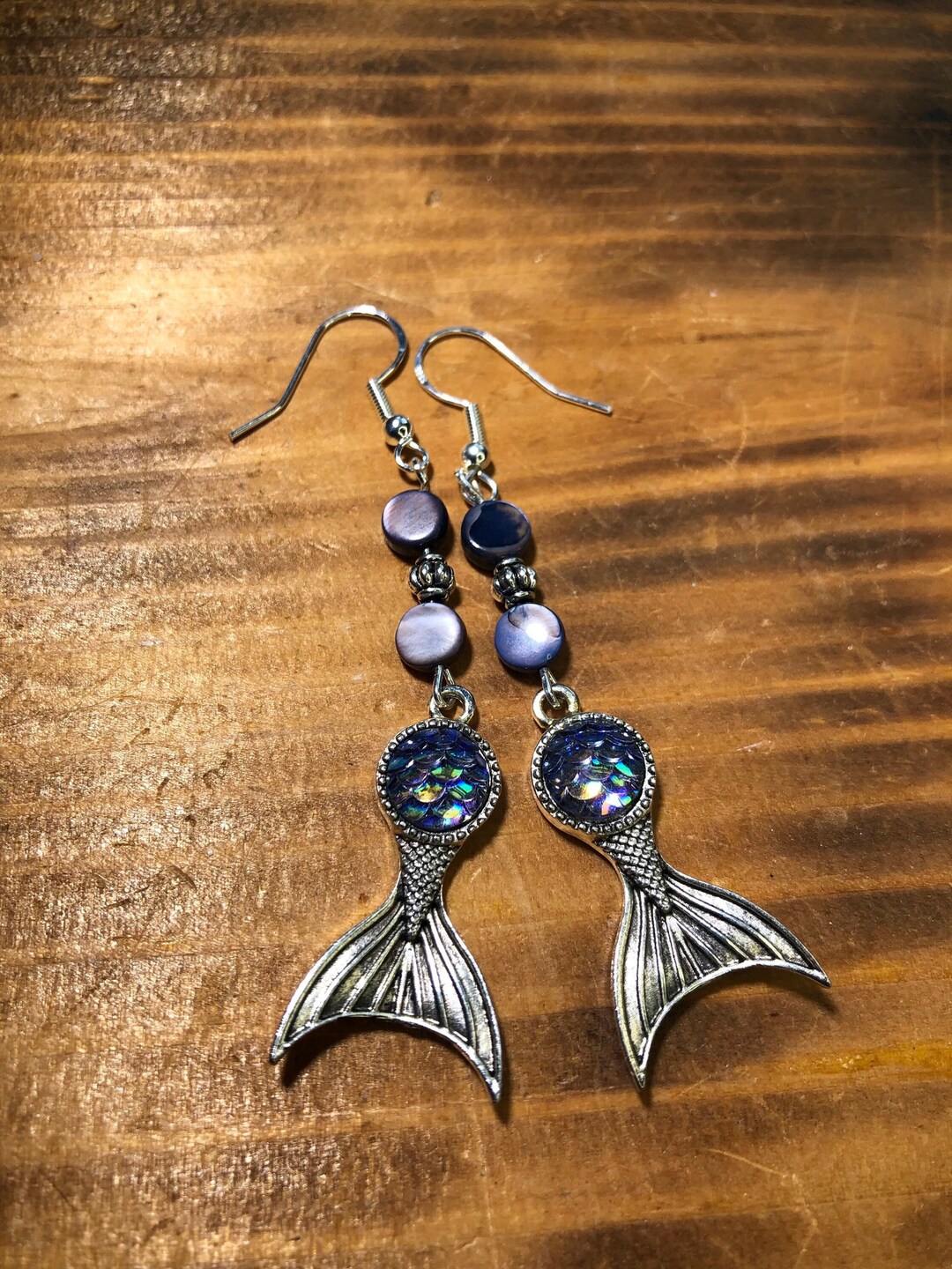 Boucles D'oreilles Pendantes Sirène Cercle Plage - Mode Fantaisie