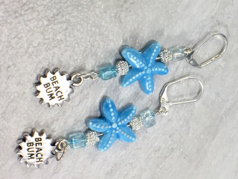Beach Bum Turquoise Starfish Earrings for your Sister | Etsy