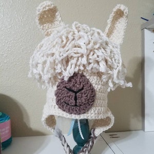 Llama llama crocheted beanie