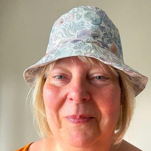 The Ocean Collection - Cute Cotton Bucket Hat / beach hat / sun hat / festival hat