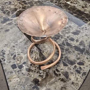 Handmade Copper Incense Holder: Crystal Charger & Candle Stand image 10