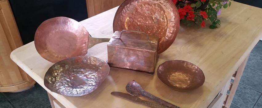 Copper cake cutting set store