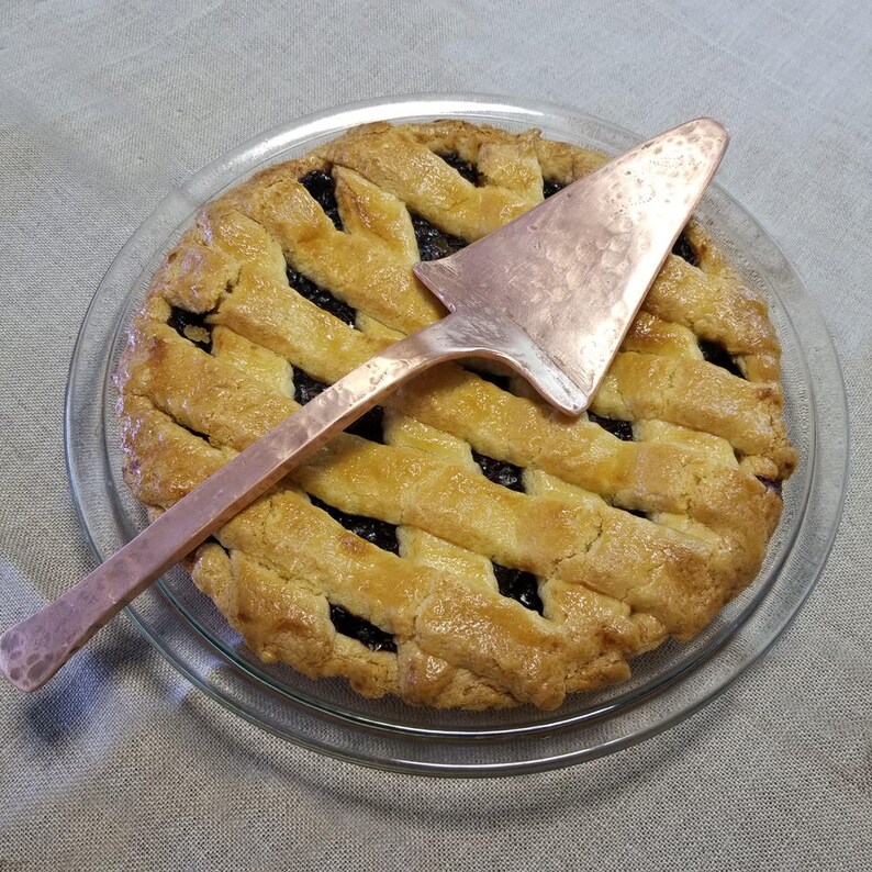Copper Pie Server Handmade Solid Pure Copper Picnics BBQ Etsy