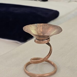 Handmade Copper Incense Holder: Crystal Charger & Candle Stand image 11
