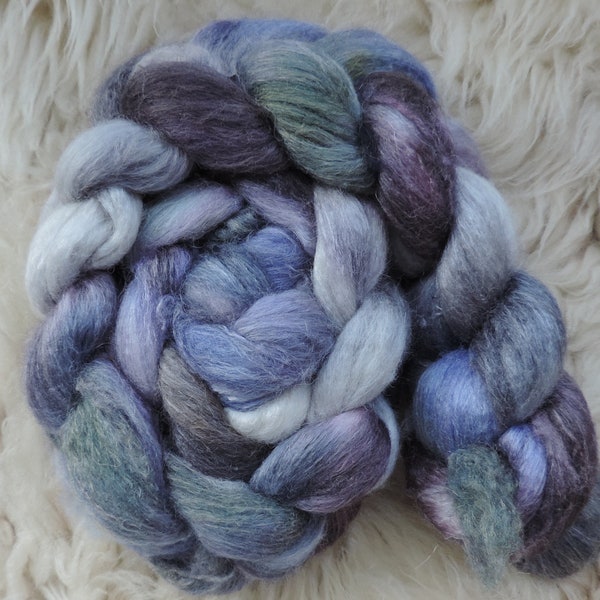 Kent Romney,Rose,Alpaca,Sturmreiter , 120gr top, handpainted fiber for spinning