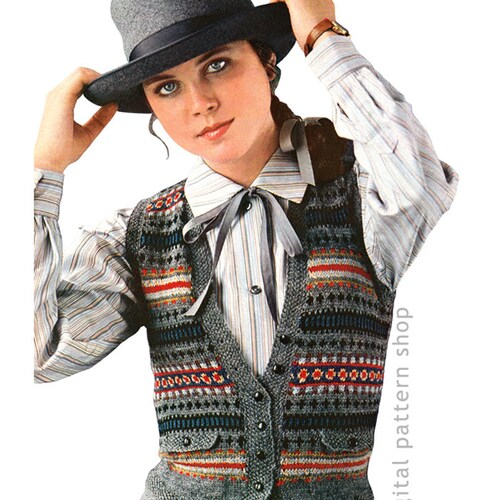 fair isle waistcoat ladies