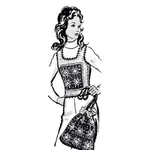 70s Granny Square Vest Crochet Pattern & Drawstring Bag, Hippie Shrink Vest, Potholder Vest PDF Instant Download Women Size 8 to 18 C34