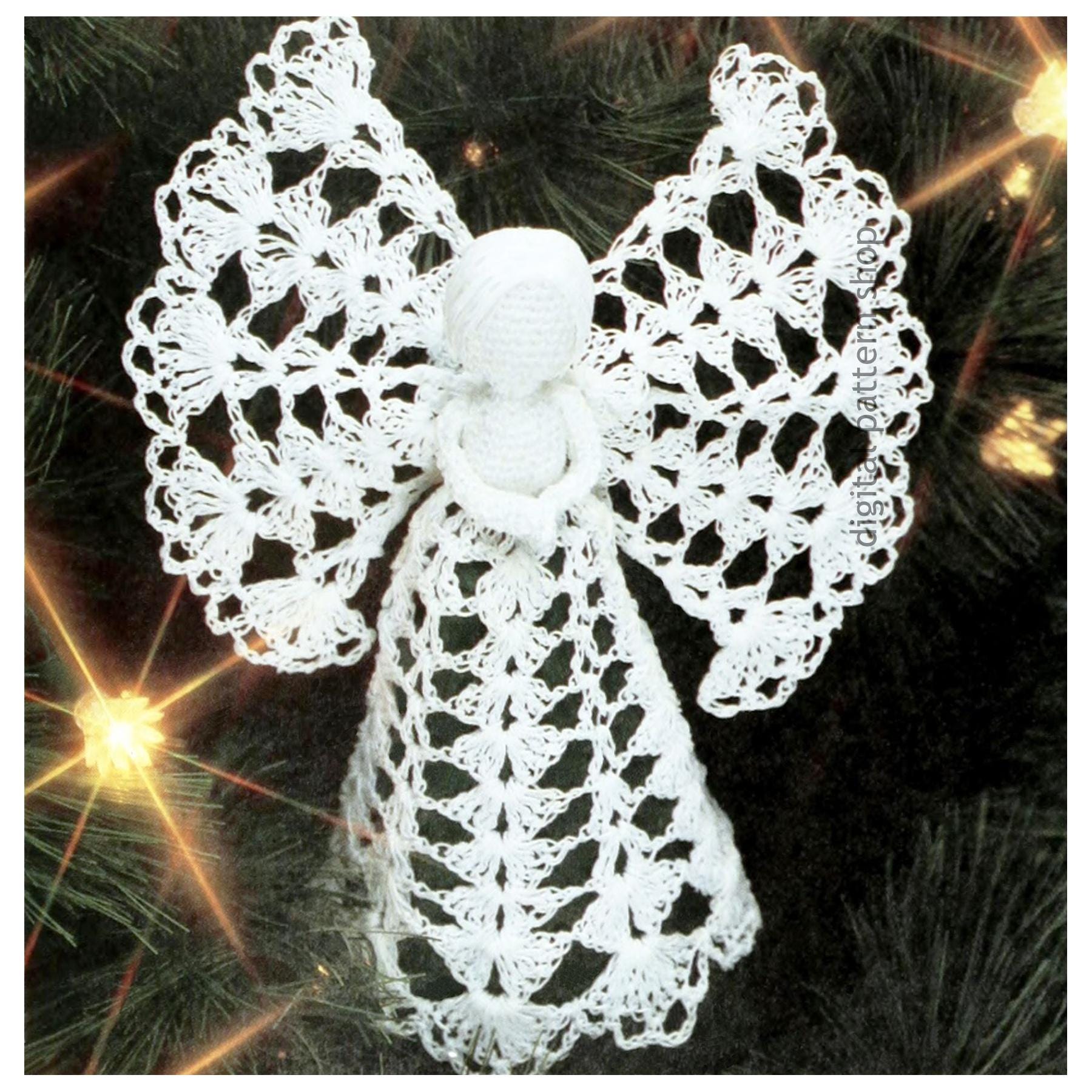 30 Vintage Christmas Crochet Patterns for Holiday Decorating, Gifting, and Keepsakes 31 Lacy Angel Tree Topper