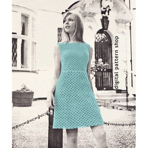 Womens Crochet Dress Pattern Lace Dress Crochet Pattern Sleeveless Dress PDF Instant Download Size 12 14 16 - C20