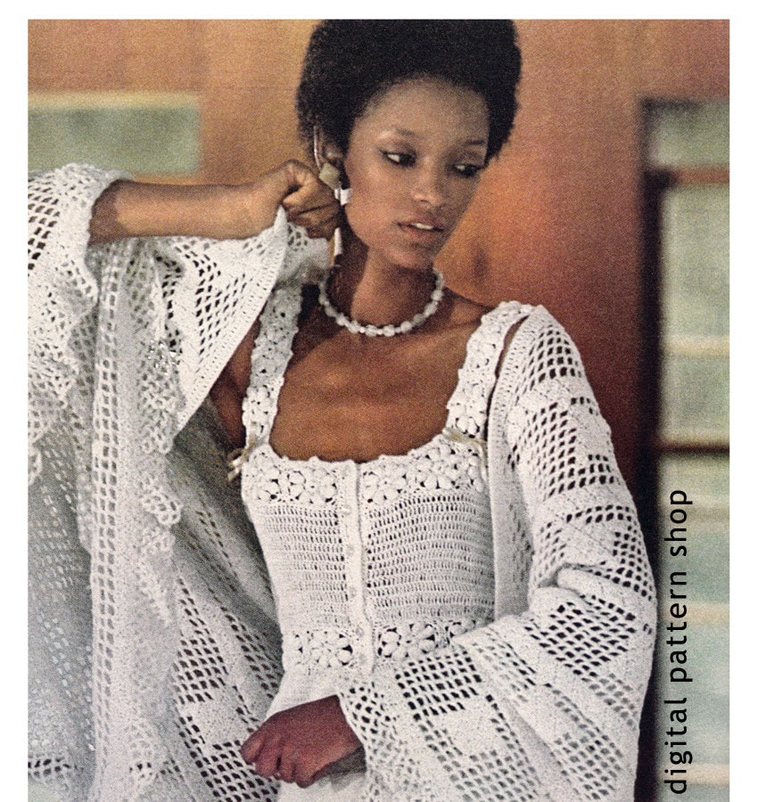 Crochet Top Pattern 1970s Vintage Delicate Camisole Top Crochet Top Pattern 1970s Vintage Delicate Camisole Top