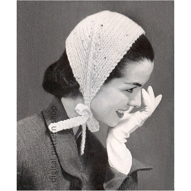 Cuddle Cap 50s Knit Ear Warmer Pattern, Vintage Cuddle Cap, Jibber, Headband ...