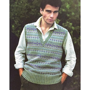Fair Isle Vest - Etsy