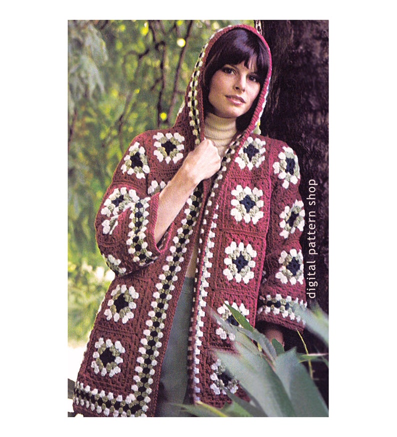 granny square hooded jacket pattern